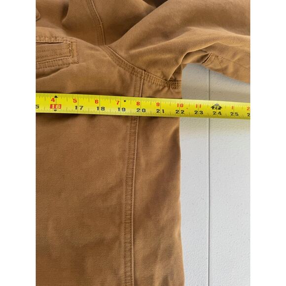 VTG Territory Ahead Jacket Mens Large Tan Duck Canvas Chore Aztec Lined Utility - Picture 14 of 16